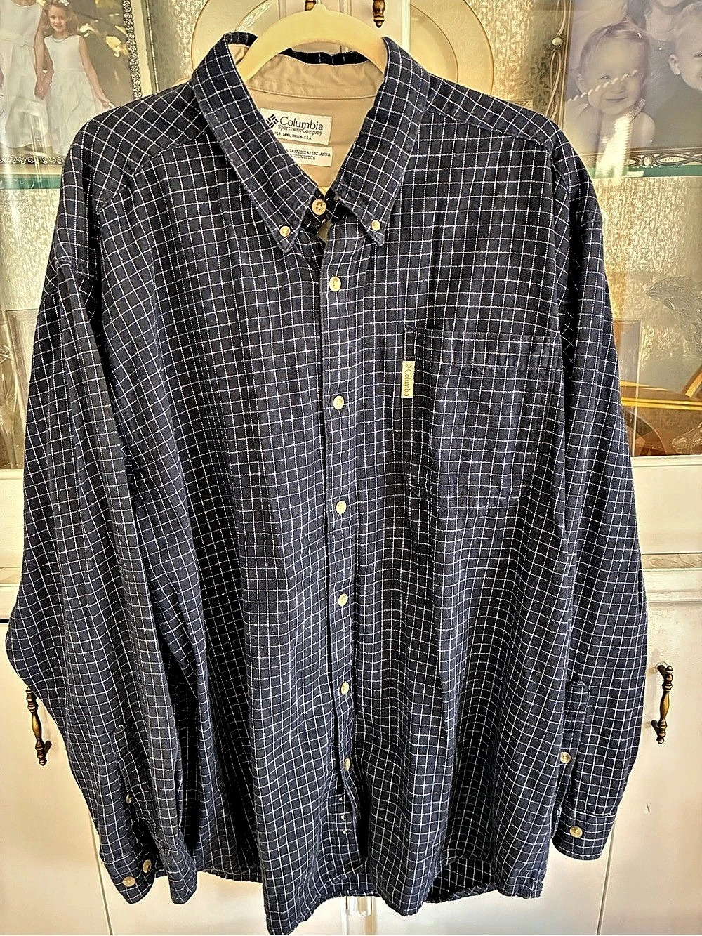 Columbia Men's Checkered Cotton Shirt Size XXL